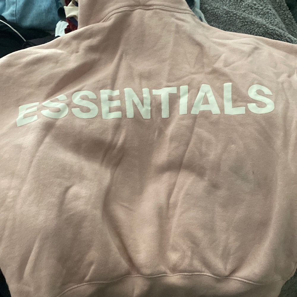 Fear of God Essentials Pink 3M Logo Pullover Hoodie